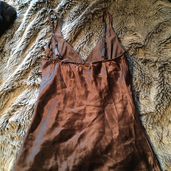 Brown Silk Tank Top - Picture 2 of 3